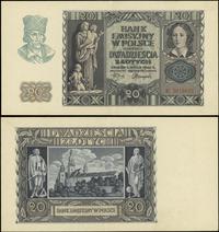 20 złotych 1.03.1940, seria E, numeracja 3619121