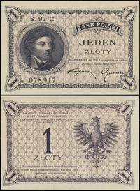 1 złoty 28.02.1919, seria 97 C, numeracja 078917