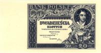 20 złotych 20.06.1931, druk jednostronny, tylko 