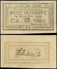 4 złote polskie 4.09.1794, seria 2-G, bez numera
