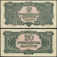 20 złotych 1944, seria aY, numeracja 705730, w k
