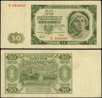 50 złotych 1.07.1948, seria B, numeracja 069900,
