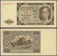 10 złotych 1.07.1948, seria AZ, numeracja 877947