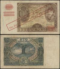 100 złotych 1939, fałszywy nadruk na banknocie e