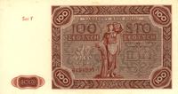 100 złotych 15.07.1947, seria F, małe zółte plam