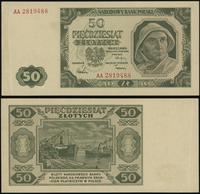 50 złotych 1.07.1948, seria AA, numeracja 281948