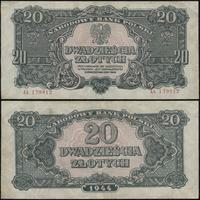 20 złotych 1944, seria AA, numeracja 179912, w k