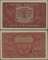 1 marka polska 23.08.1919, seria I-DW, numeracja
