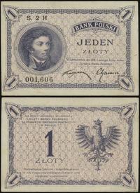 1 złoty 28.02.1919, seria 2 H, numeracja 001606,