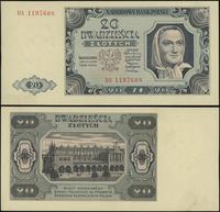 20 złotych 1.07.1948, seria DA, numeracja 119760