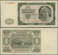 50 złotych 1.07.1948, seria F2, numeracja 393837