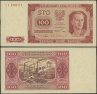 100 złotych 1.07.1948, seria GK, numeracja 89967