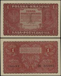 1 marka polska 23.08.1919, seria I-KZ, numeracja