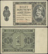 1 złoty 1.10.1938, seria H, numeracja 4428476, k