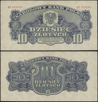 10 złotych 1944, seria AT, numeracja 619460, w k