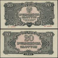 20 złotych 1944, seria Ah, numeracja 984889, w k