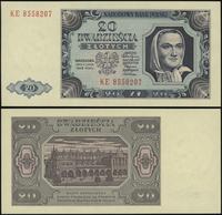 20 złotych 1.07.1948, seria KE, numeracja 855820