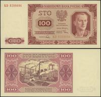 100 złotych 1.07.1948, seria KD, numeracja 85990