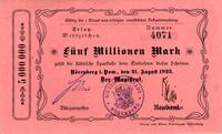 5.000.000 marek 21.08.1923, Keller VI 3944.b