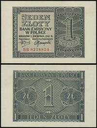 1 złoty 1.08.1941, seria BB, numeracja 8278824, 