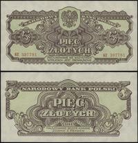 5 złotych 1944, seria KE, numeracja 397781, w kl