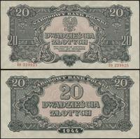 20 złotych 1944, seria EO, numeracja 229825, w k