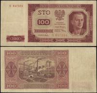 100 złotych 1.07.1948, seria S, numeracja 847354