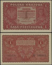 1 marka polska 23.08.1919, seria I-LK, numeracja
