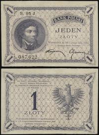 1 złoty 28.02.1919, seria 95 J, numeracja 087622