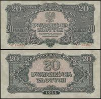 20 złotych 1944, seria AP, numeracja 106868, w k