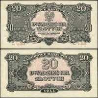 20 złotych 1944, seria Au, numeracja 212555, w k