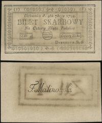 4 złote polskie 4.09.1794, seria 1-F, bez numera