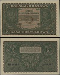5 marek polskich 23.08.1919, seria II-BB, numera