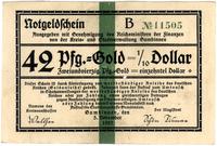42 fenigi w złocie= 1/10 dolara 5.11.1923, Kelle