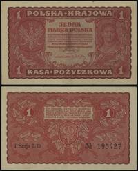 1 marka polska 23.08.1919, seria I-LD, numeracja