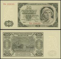 50 złotych 1.07.1948, seria EK, numeracja 122618