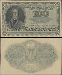 100 marek polskich 15.02.1919, seria D, numeracj