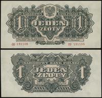 1 złoty 1944, seria CO, numeracja 191108, w klau