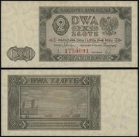 2 złote 1.07.1948, seria Ł, numeracja 1750091, w