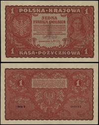 1 marka polska 23.08.1919, seria I-G, numeracja 