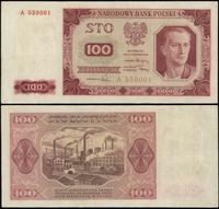 100 złotych 1.07.1948, seria A, numeracja 559001