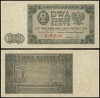 2 złote 1.07.1948, seria C, numeracja 8392839, z