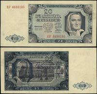 20 złotych 1.07.1948, seria EF, numeracja 868818