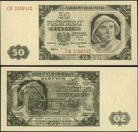 50 złotych 1.07.1948, seria CR, numeracja 110014