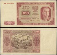 100 złotych 1.07.1948, seria BM, numeracja 36475