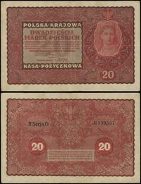 20 marek polskich 23.08.1919, seria II-D, numera