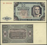 20 złotych 1.07.1948, seria GI, numeracja 378715