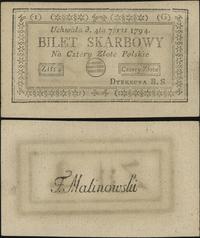 4 złote polskie 4.09.1794, seria 1-G, niewielkie