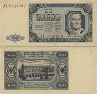 20 złotych 1.07.1948, seria AI, numeracja 931489