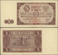 5 złotych 1.07.1948, seria AW, numeracja 2586422